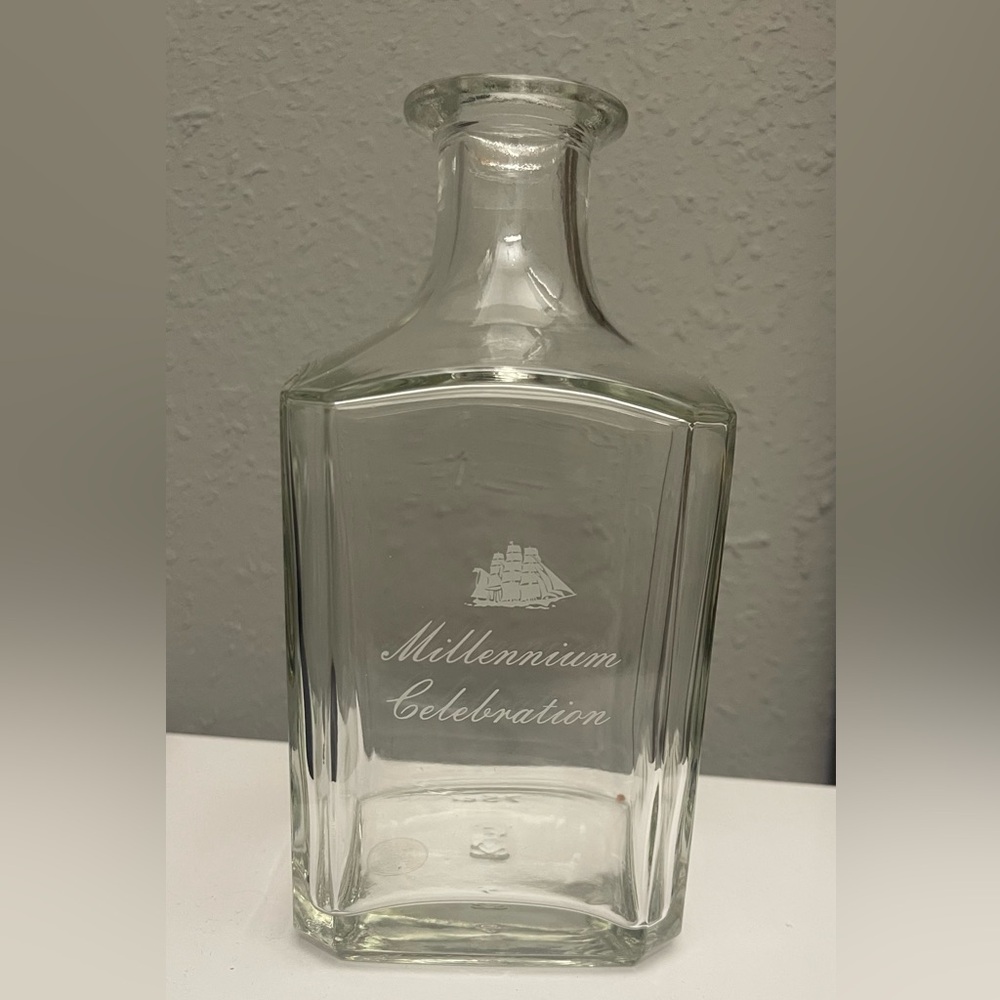 Millennium Celebration Elegant Clear Decanter.
